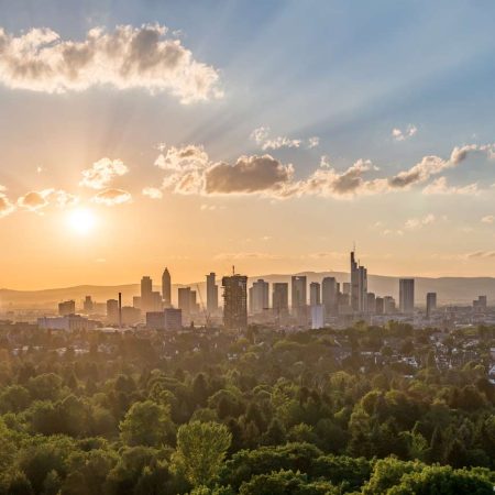 Blick auf die Skyline von Frankfurt am Main