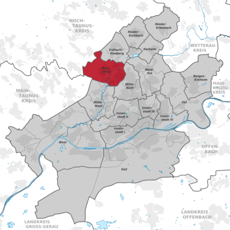 Karte Ortsbeirat 8 - Niederursel, Heddernheim, Nordweststadt