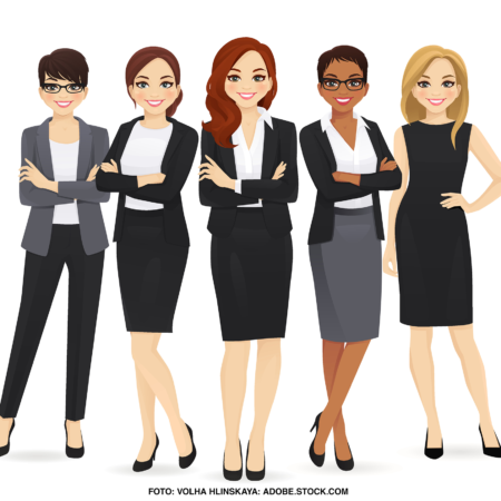 Frauen in Führungspositionen (Comic Darstellung)